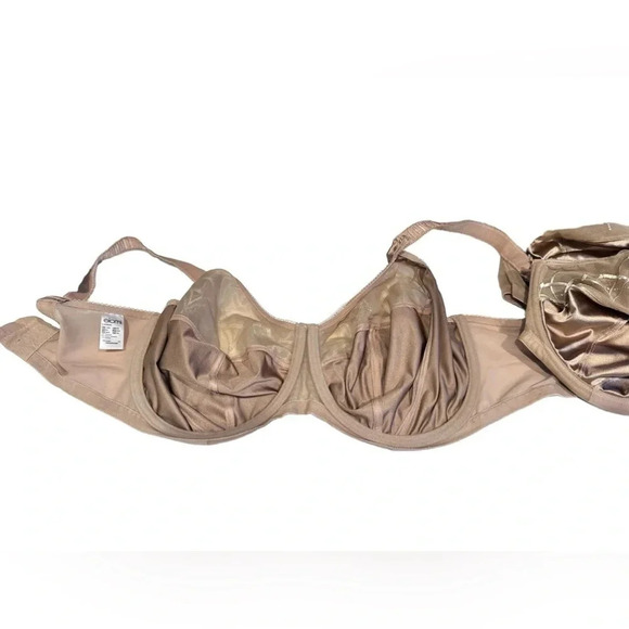 ELOMI CATE SIDE SUPPORT UNDERWIRE BRA 36L NUDE FULL COVERAGE bundle of 3 - Picture 8 of 10
